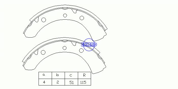 Sapatas de freio de tambor MITSUBISHI DELICA P01V OEM: MB058847 MK6618A GS7198, OK-BS103